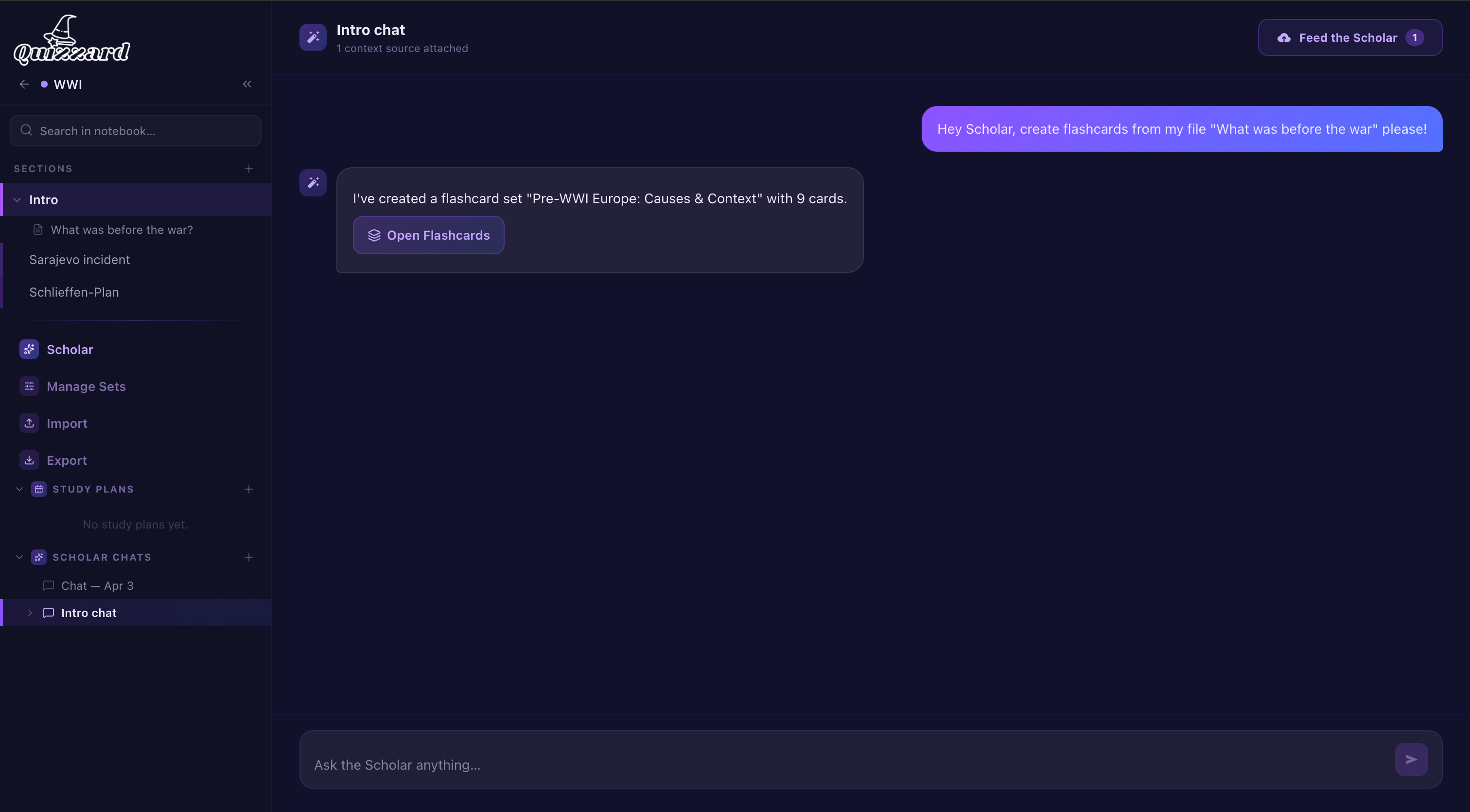 Notemage quiz interface
