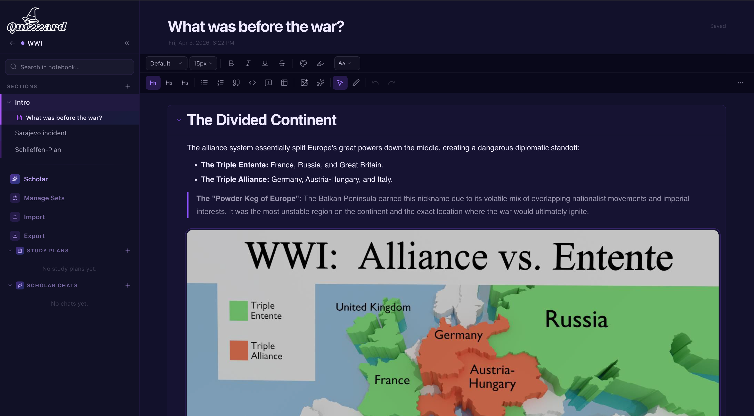 Notemage notebook view